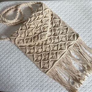 American Eagle Outfitters Cream Crossbody Bag